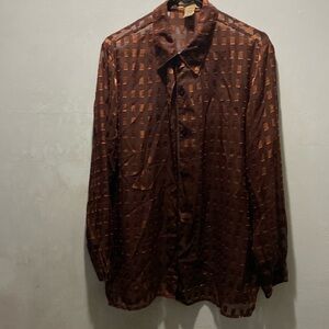 Notations sheer blouse